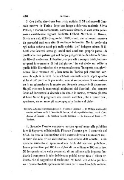 La civiltà cattolica pubblicazione periodica per tutta l'Italia