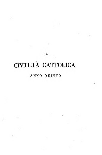 La civiltà cattolica pubblicazione periodica per tutta l'Italia