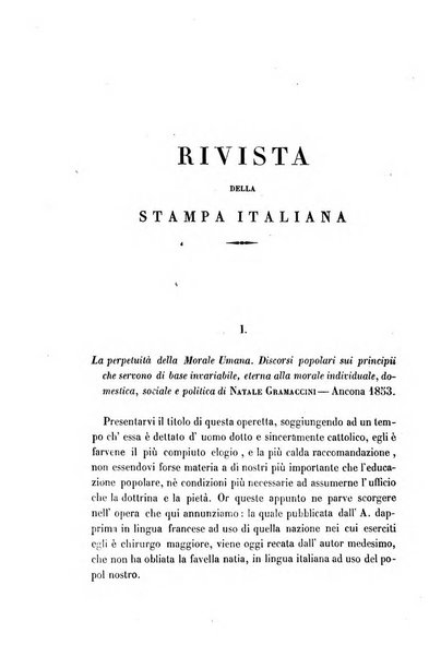 La civiltà cattolica pubblicazione periodica per tutta l'Italia