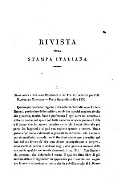 La civiltà cattolica pubblicazione periodica per tutta l'Italia