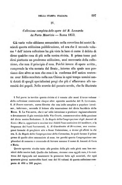 La civiltà cattolica pubblicazione periodica per tutta l'Italia