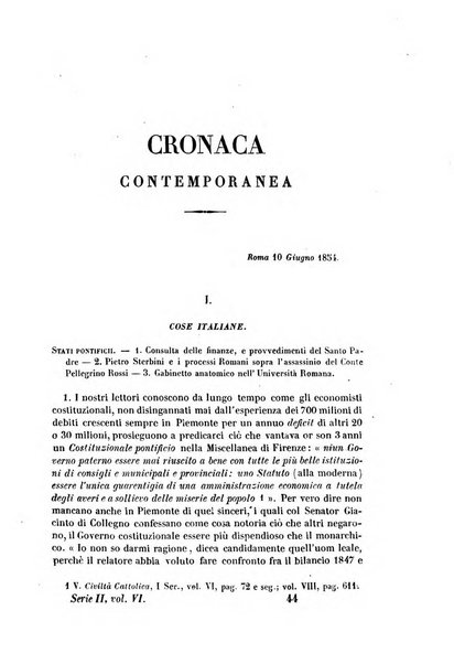 La civiltà cattolica pubblicazione periodica per tutta l'Italia