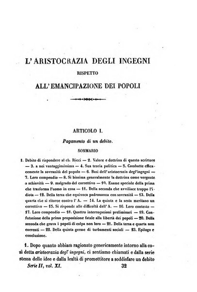 La civiltà cattolica pubblicazione periodica per tutta l'Italia