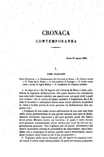 La civiltà cattolica pubblicazione periodica per tutta l'Italia