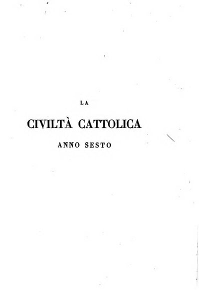 La civiltà cattolica pubblicazione periodica per tutta l'Italia