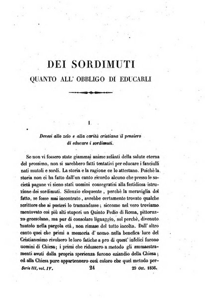 La civiltà cattolica pubblicazione periodica per tutta l'Italia