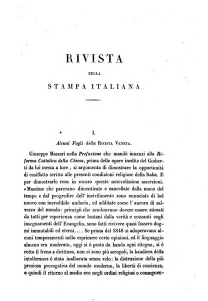 La civiltà cattolica pubblicazione periodica per tutta l'Italia