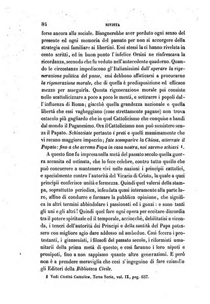 La civiltà cattolica pubblicazione periodica per tutta l'Italia