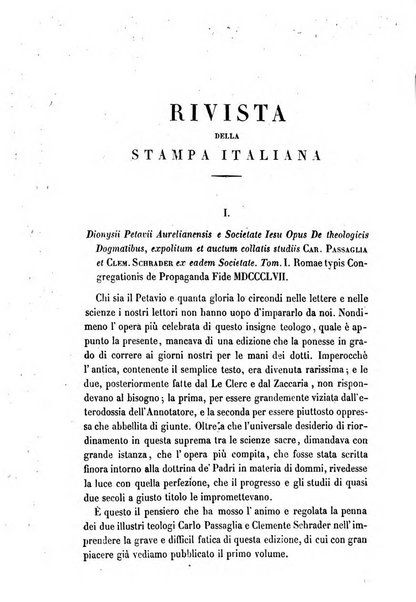 La civiltà cattolica pubblicazione periodica per tutta l'Italia