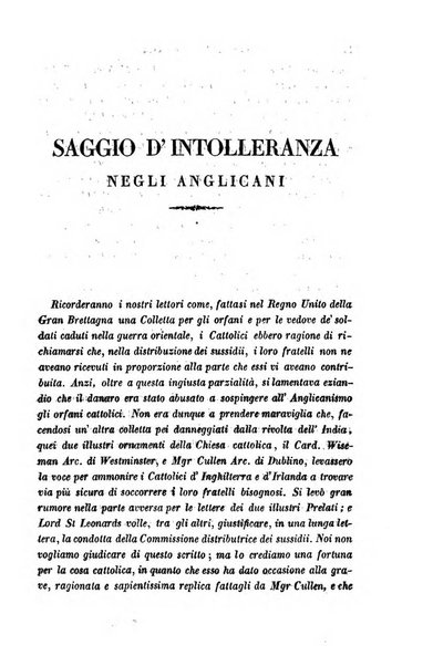 La civiltà cattolica pubblicazione periodica per tutta l'Italia