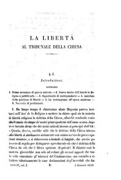 La civiltà cattolica pubblicazione periodica per tutta l'Italia