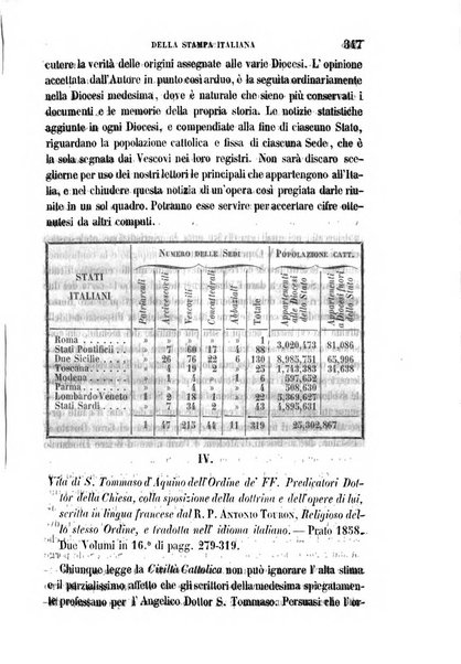 La civiltà cattolica pubblicazione periodica per tutta l'Italia