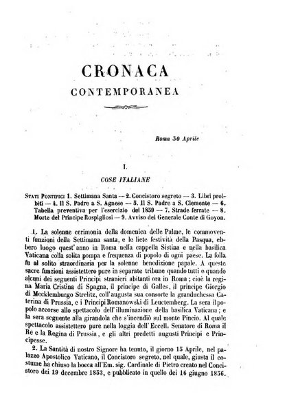 La civiltà cattolica pubblicazione periodica per tutta l'Italia