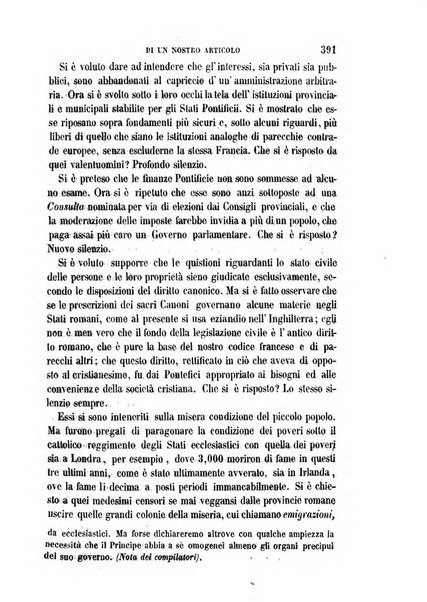 La civiltà cattolica pubblicazione periodica per tutta l'Italia