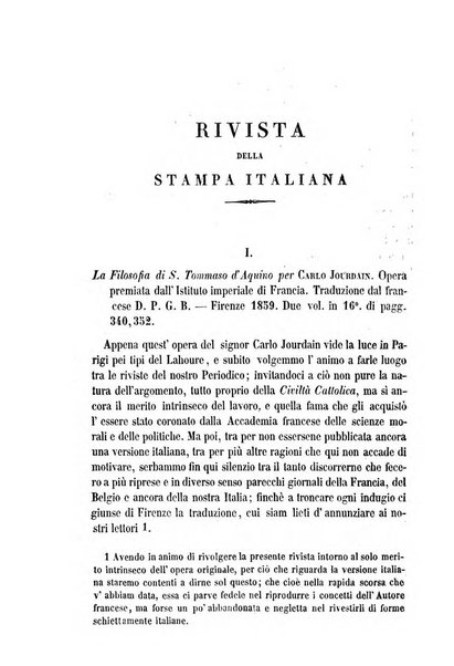 La civiltà cattolica pubblicazione periodica per tutta l'Italia