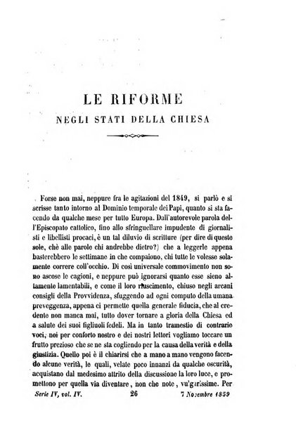 La civiltà cattolica pubblicazione periodica per tutta l'Italia