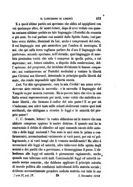 La civiltà cattolica pubblicazione periodica per tutta l'Italia