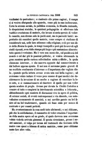 La civiltà cattolica pubblicazione periodica per tutta l'Italia