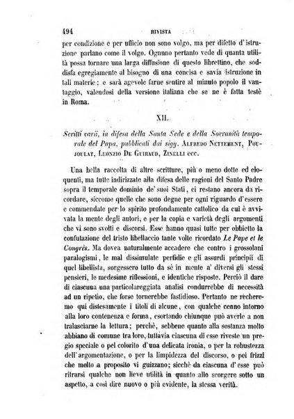 La civiltà cattolica pubblicazione periodica per tutta l'Italia