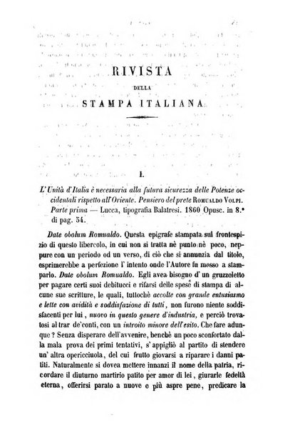 La civiltà cattolica pubblicazione periodica per tutta l'Italia