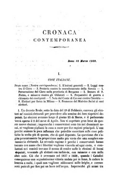 La civiltà cattolica pubblicazione periodica per tutta l'Italia