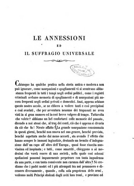 La civiltà cattolica pubblicazione periodica per tutta l'Italia