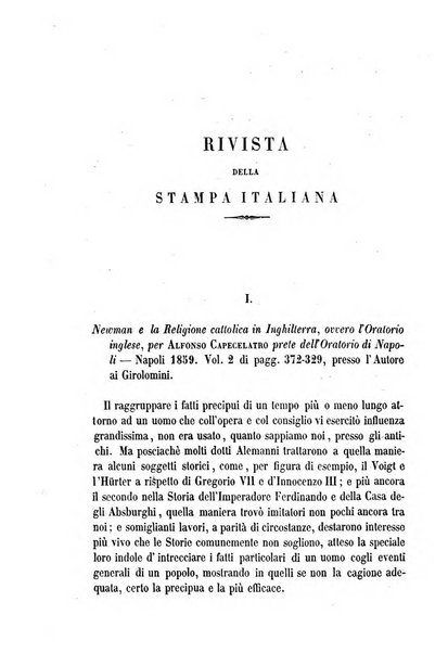 La civiltà cattolica pubblicazione periodica per tutta l'Italia