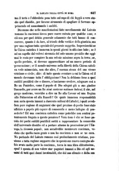 La civiltà cattolica pubblicazione periodica per tutta l'Italia