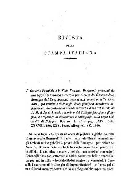 La civiltà cattolica pubblicazione periodica per tutta l'Italia