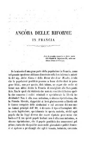 La civiltà cattolica pubblicazione periodica per tutta l'Italia