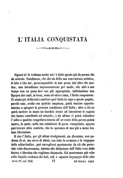 La civiltà cattolica pubblicazione periodica per tutta l'Italia