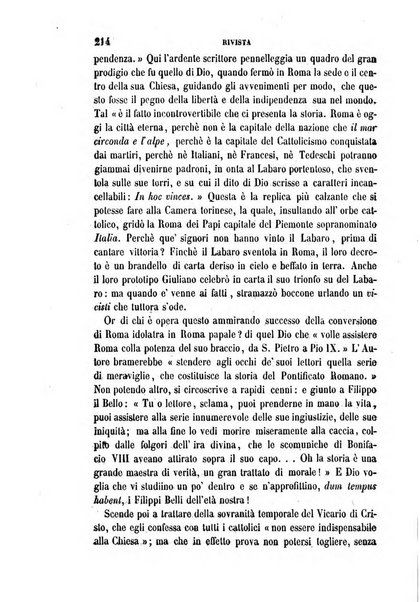 La civiltà cattolica pubblicazione periodica per tutta l'Italia