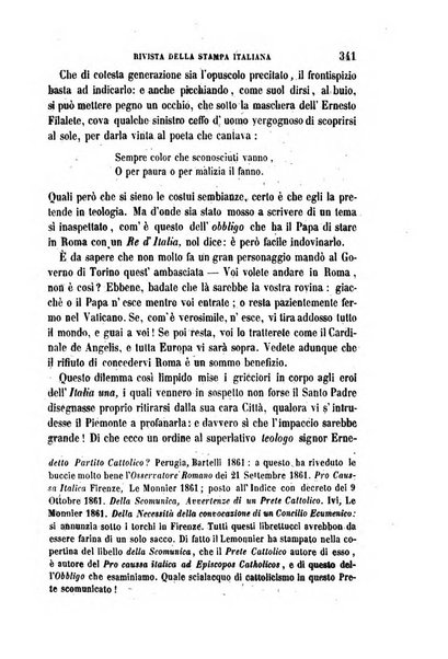 La civiltà cattolica pubblicazione periodica per tutta l'Italia