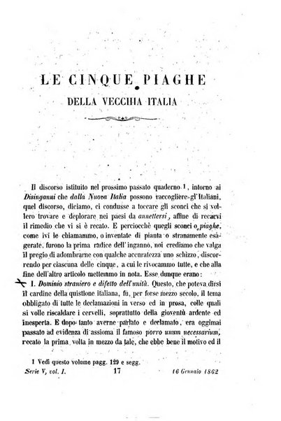 La civiltà cattolica pubblicazione periodica per tutta l'Italia