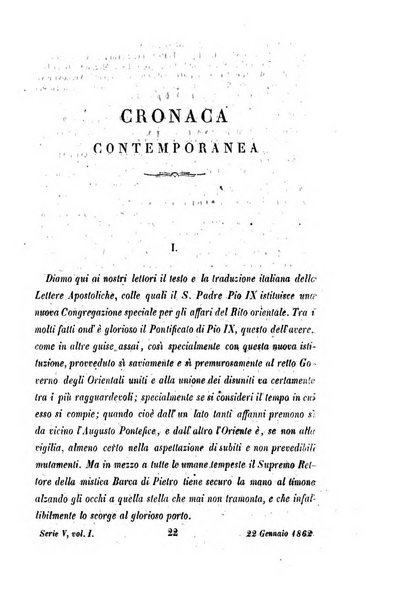 La civiltà cattolica pubblicazione periodica per tutta l'Italia