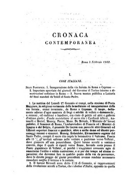 La civiltà cattolica pubblicazione periodica per tutta l'Italia