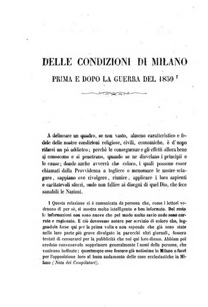 La civiltà cattolica pubblicazione periodica per tutta l'Italia