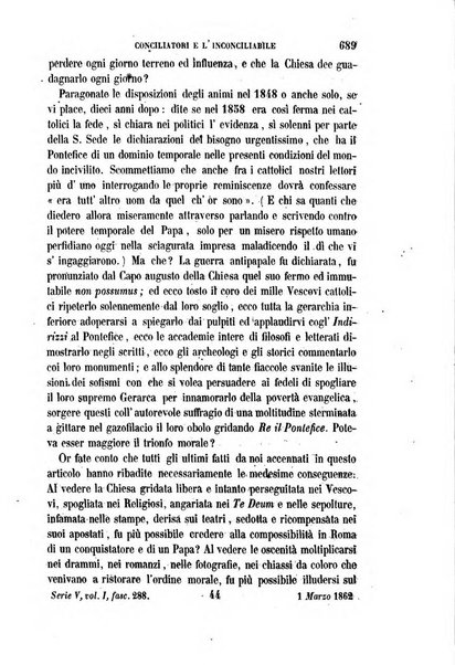 La civiltà cattolica pubblicazione periodica per tutta l'Italia