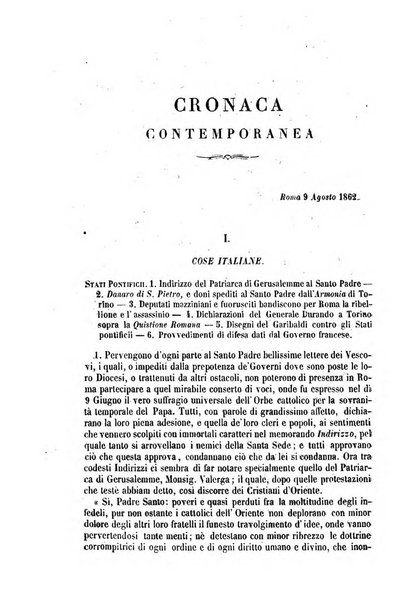 La civiltà cattolica pubblicazione periodica per tutta l'Italia