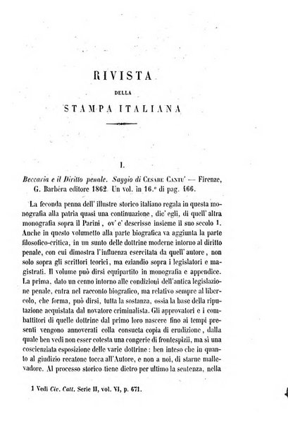 La civiltà cattolica pubblicazione periodica per tutta l'Italia