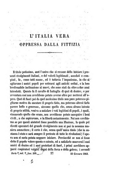 La civiltà cattolica pubblicazione periodica per tutta l'Italia