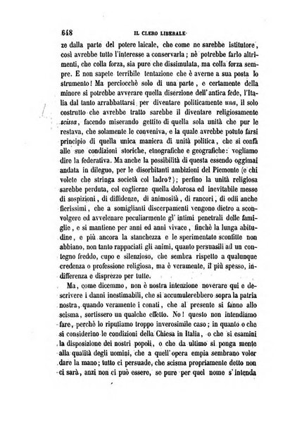 La civiltà cattolica pubblicazione periodica per tutta l'Italia