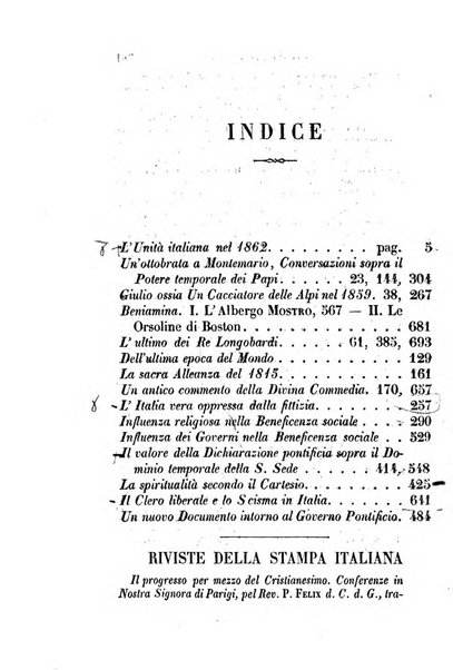 La civiltà cattolica pubblicazione periodica per tutta l'Italia