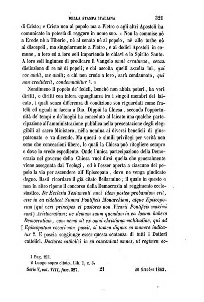 La civiltà cattolica pubblicazione periodica per tutta l'Italia