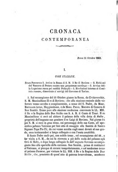 La civiltà cattolica pubblicazione periodica per tutta l'Italia