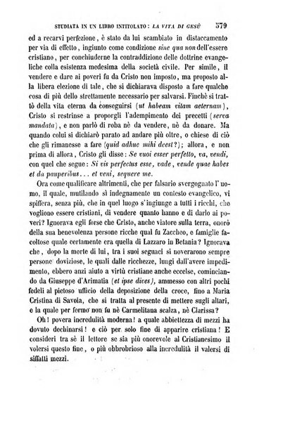 La civiltà cattolica pubblicazione periodica per tutta l'Italia