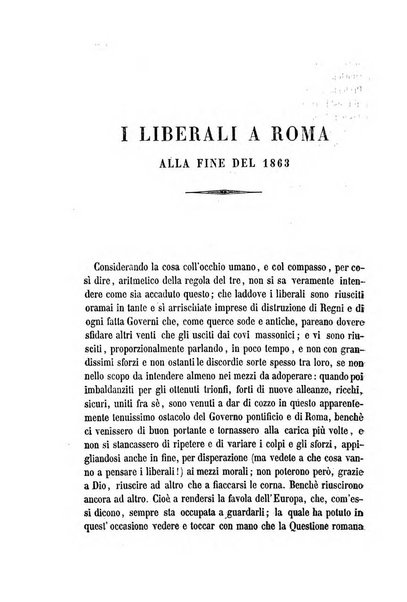 La civiltà cattolica pubblicazione periodica per tutta l'Italia