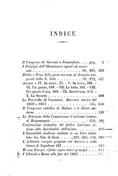 La civiltà cattolica pubblicazione periodica per tutta l'Italia