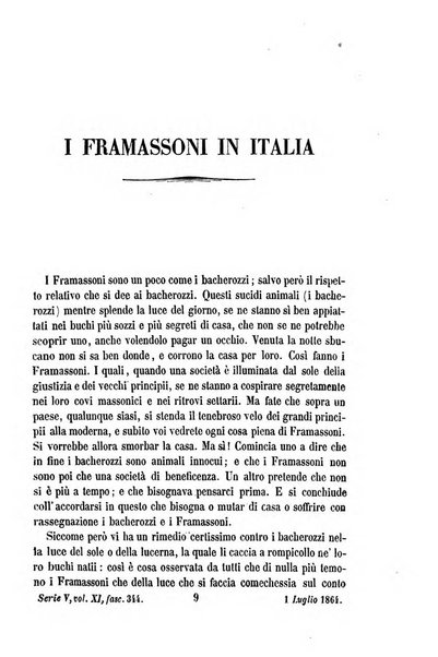 La civiltà cattolica pubblicazione periodica per tutta l'Italia