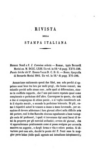 La civiltà cattolica pubblicazione periodica per tutta l'Italia